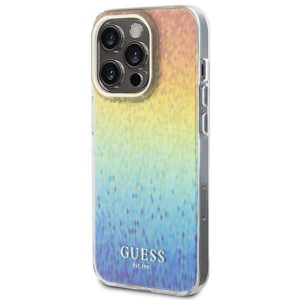 Guess IML Faceted Mirror Disco Iridescent case til iPhone 14 Pro - flerfarvet