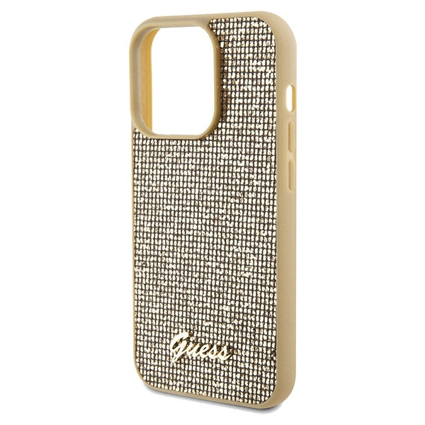 Guess Disco Metal Script case for iPhone 14 Pro - gold