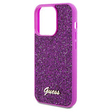 Guess Disco Metal Script case for iPhone 14 Pro - fuchsia