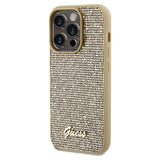 Guess Disco Metal Script case for iPhone 14 Pro Max - gold