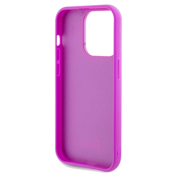 Guess Disco Metal Script case for iPhone 14 Pro Max - fuchsia
