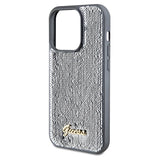 Guess Sequin Script Metal case for iPhone 14 Pro Max - silver