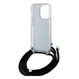 Guess Crossbody Cord 4G Print case for iPhone 15 Pro - black