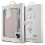 Guess Crossbody Cord 4G Print case for iPhone 15 Pro - pink