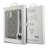 Guess Crossbody Cord 4G Print case for iPhone 15 / 14 / 13 - brown