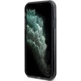 Guess Ring Stand Script Glitter MagSafe-hylster til iPhone 11 / Xr - sort