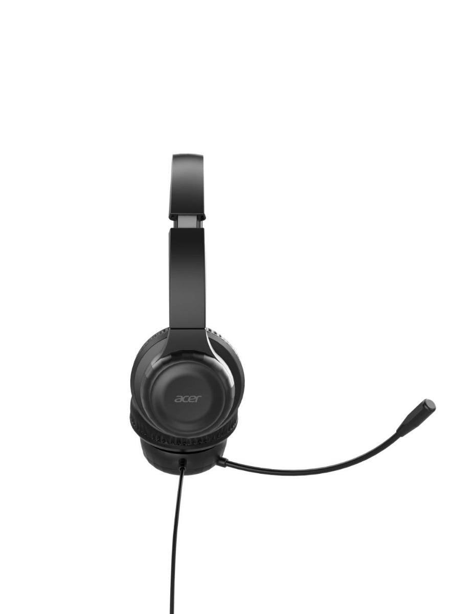 Acer AHW154 Headset Ledningsført Håndholdt Kontor/Callcenter USB Type-A Sort