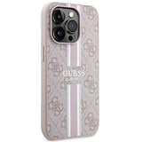Guess 4G Printed Stripes MagSafe case for iPhone 15 Pro - pink