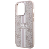 Guess 4G Printed Stripes MagSafe case for iPhone 15 Pro - pink