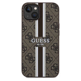 Guess 4G Printed Stripes MagSafe case for iPhone 15/14/13 - brown