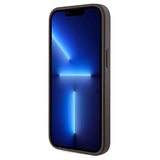 Guess 4G Printed Stripes MagSafe case for iPhone 15/14/13 - brown