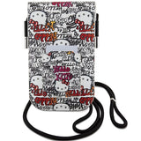 Hello Kitty Leather Tags Graffiti Cord bag - beige