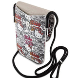 Hello Kitty Leather Tags Graffiti Cord bag - beige