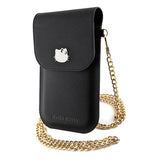 Hello Kitty Leather Metal Logo Chain bag - black