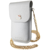 Hello Kitty Leather Metal Logo Chain bag - silver