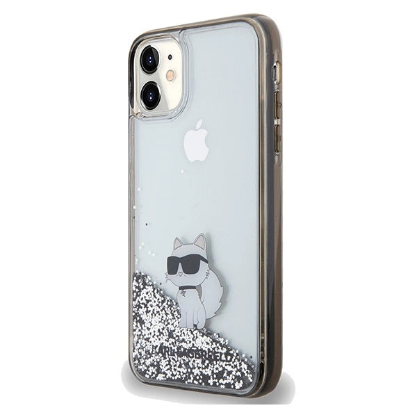 Karl Lagerfeld Liquid Glitter Choupette case for iPhone 11 / Xr - transparent