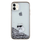 Karl Lagerfeld Liquid Glitter Choupette case for iPhone 11 / Xr - transparent
