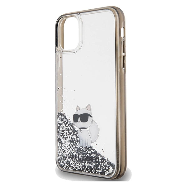 Karl Lagerfeld Liquid Glitter Choupette case for iPhone 11 / Xr - transparent