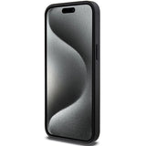 Karl Lagerfeld Gripstand Saffiano Choupette Pins case for iPhone 13 Pro Max - black
