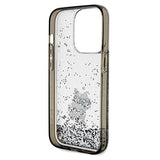 Karl Lagerfeld Liquid Glitter Choupette case for iPhone 14 Pro - transparent