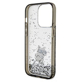 Karl Lagerfeld Liquid Glitter Choupette-kasse til iPhone 14 Pro Max - gennemsigtig