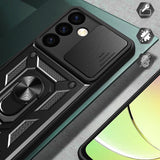 Hybrid Armor Camshield pansret kuffert til Samsung Galaxy S24+ med kameraomslag - sort