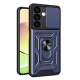 Hybrid Armor Camshield armored case for Samsung Galaxy S24+ with camera cover - blue