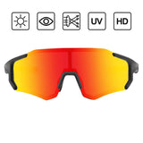 Rockbros 10182 polariserende cykelbriller - rød