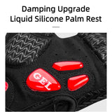 Rockbros S169BR M cykelhandsker med gelindlæg - sort og rød