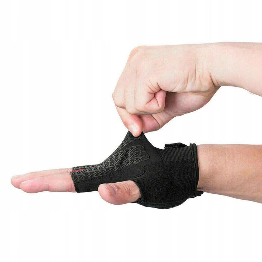 Rockbros S169BGR L cykelhandsker med gelindlæg - grå