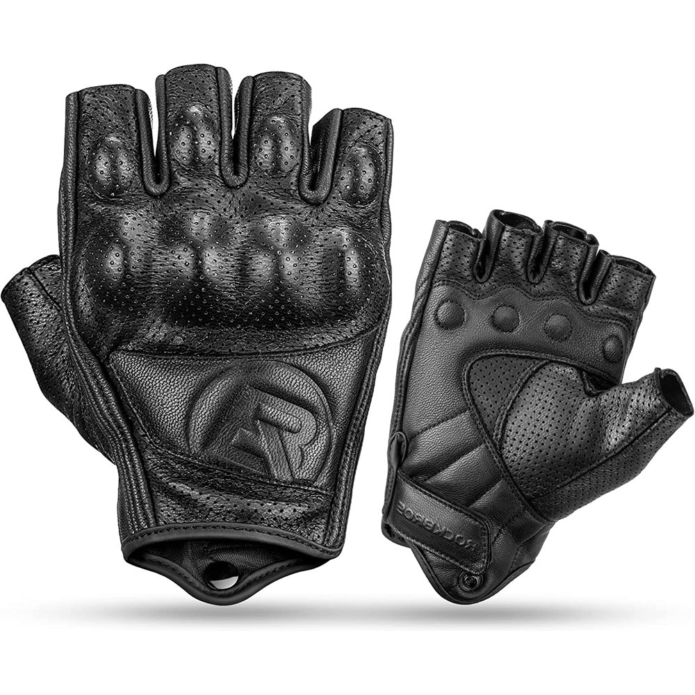 Rockbros 16220006003 L læder motorcykelhandsker - sort
