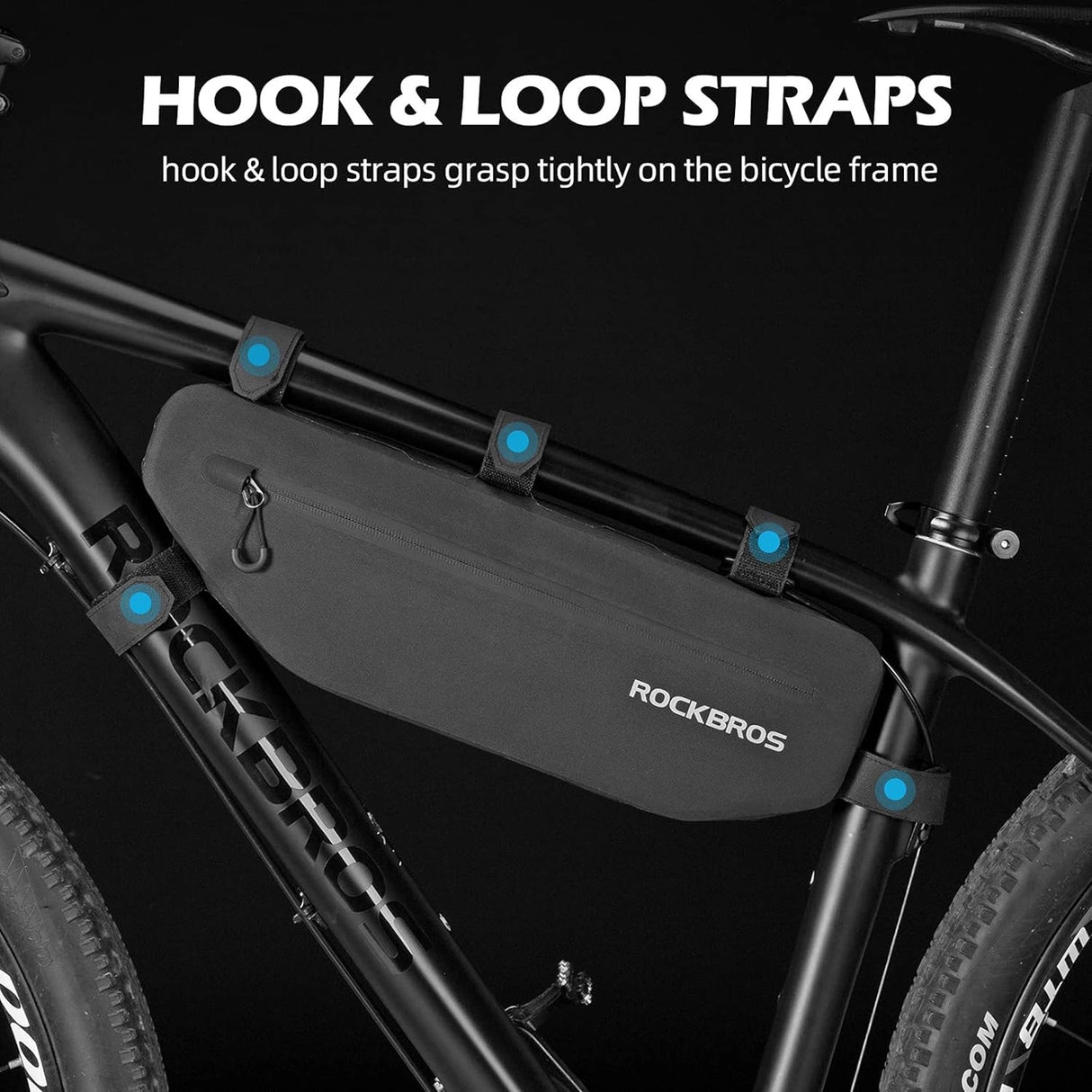 Rockbros AS-043 bicycle bag with Velcro 3l - black