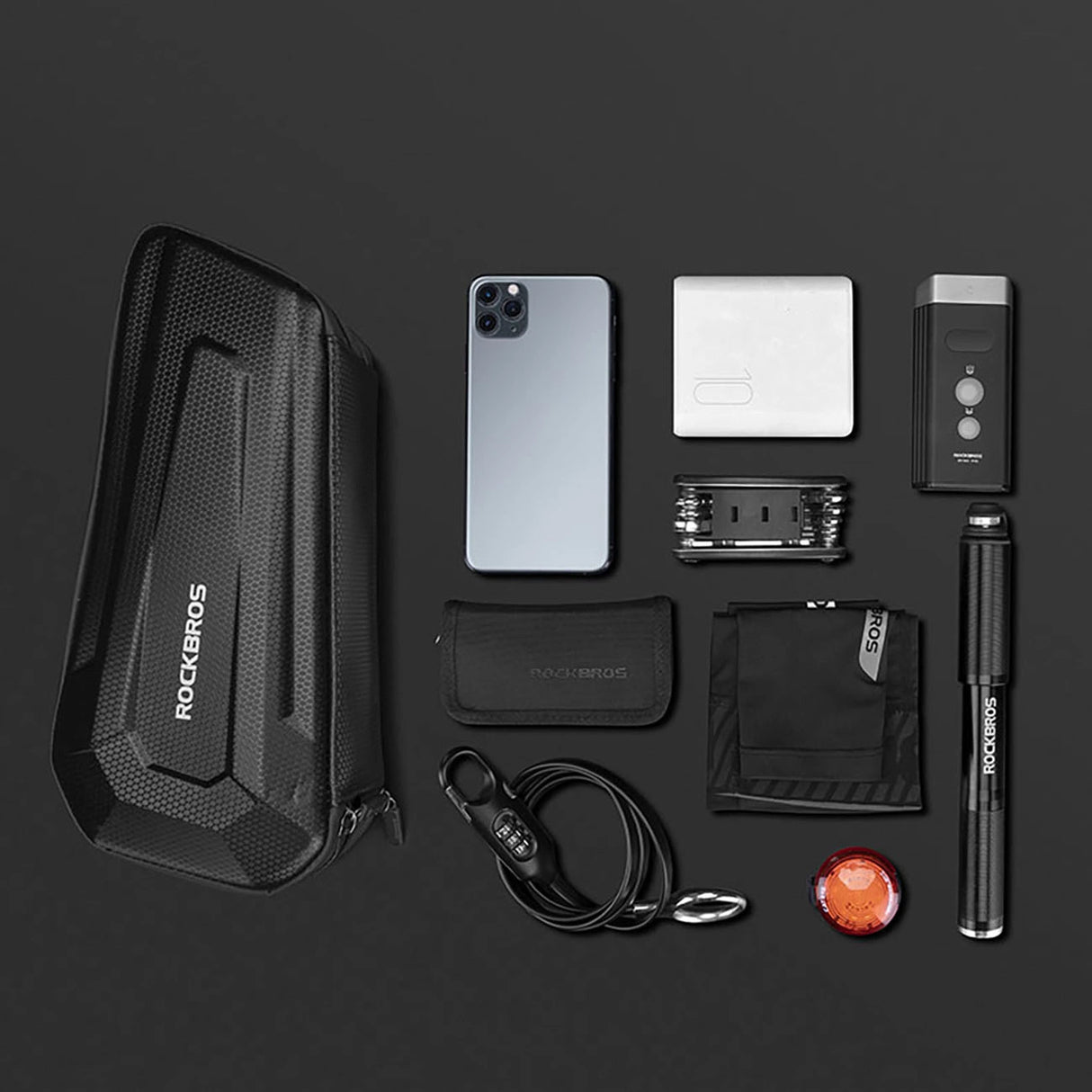 Rockbros B66 vandtæt cykeltaske til ramme - sort