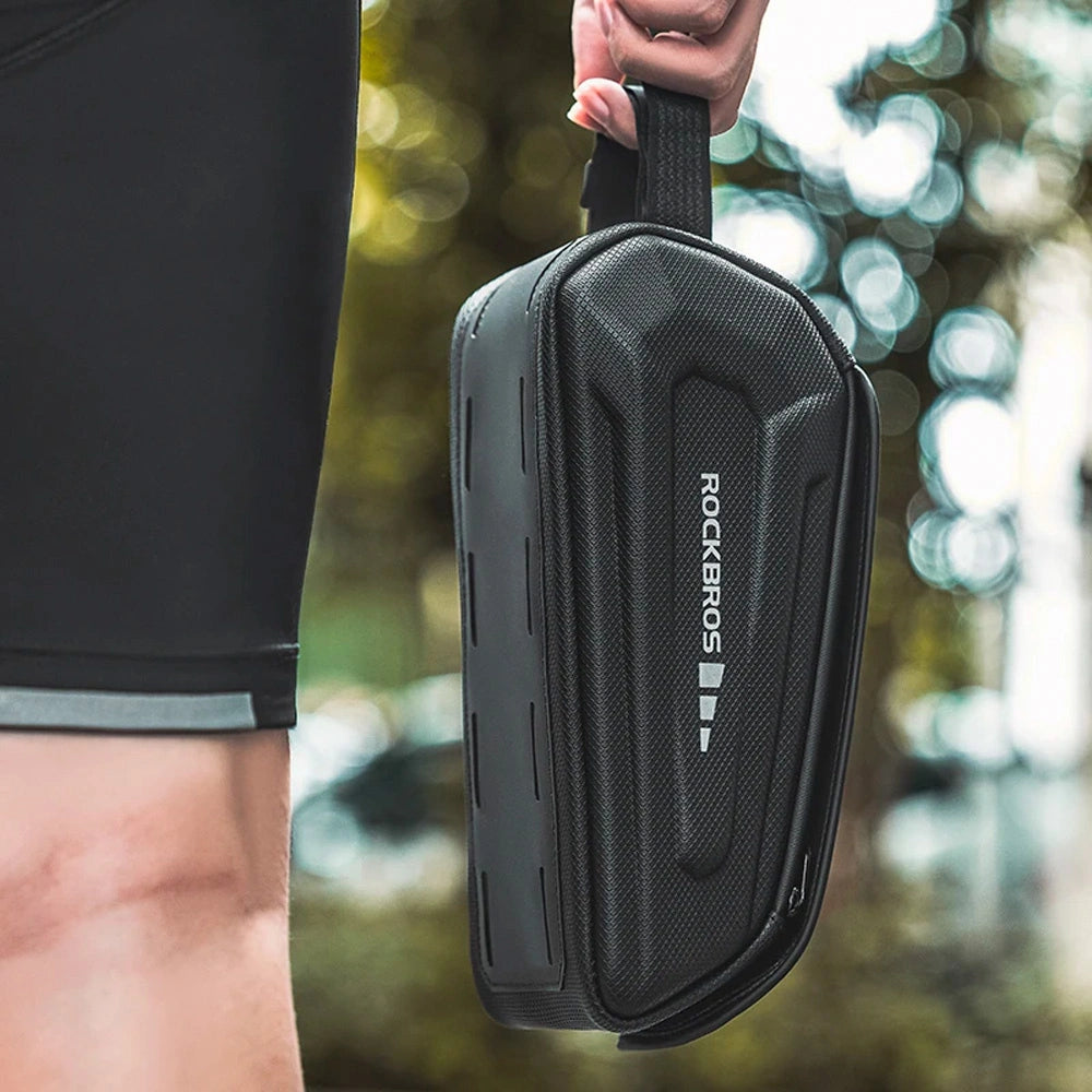 Rockbros 30120064001 vandtæt cykeltaske med telefonomslag - sort