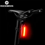 Rockbros A54BK Baglygte til Cykel + Micro USB - USB-A Kabel - Sort