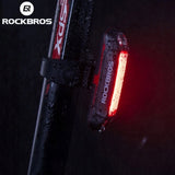 Rockbros A54BK Baglygte til Cykel + Micro USB - USB-A Kabel - Sort