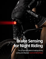 Rockbros Q5 Rear Bike Light with Intelligent Stop System - Black