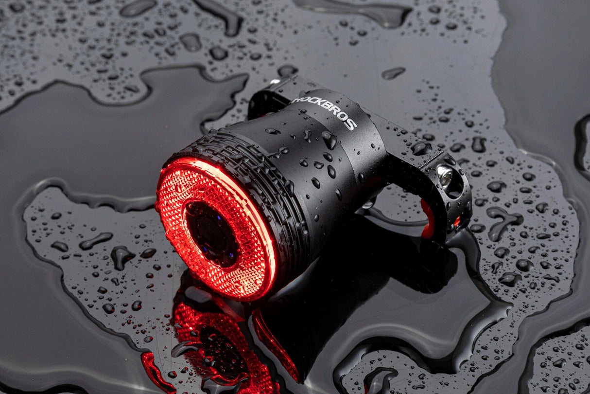 Rockbros Q5 Rear Bike Light with Intelligent Stop System - Black
