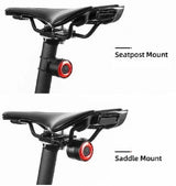 Rockbros Q3 Rear Bike Light with Smart Stop System - Black