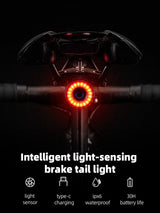 Rockbros Q3 Rear Bike Light with Smart Stop System - Black