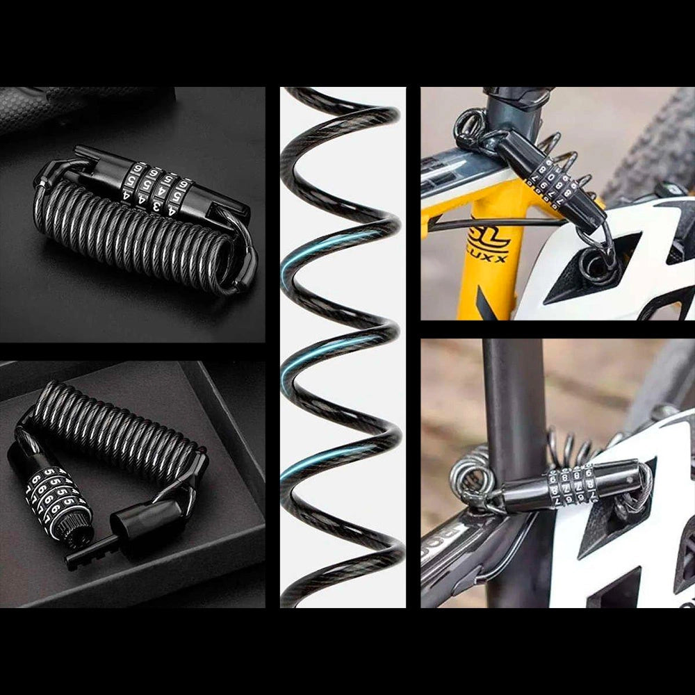 Rockbros T609 cykellås med 1,5 m kombination - sort