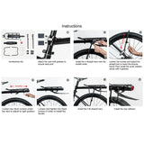 Rockbros 33210004001 bicycle rack with shelf - black