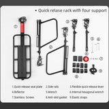 Rockbros 33210004001 bicycle rack with shelf - black