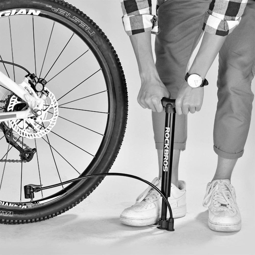 Rockbros A320 cykelpumpe til gulvet - sort