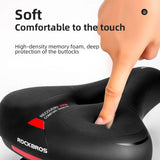 Rockbros AQ-6090R bicycle saddle - black and red