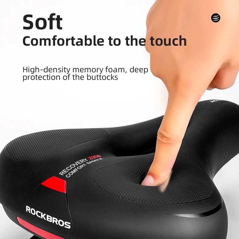 Rockbros AQ-6090R cykelsæde - sort og rød