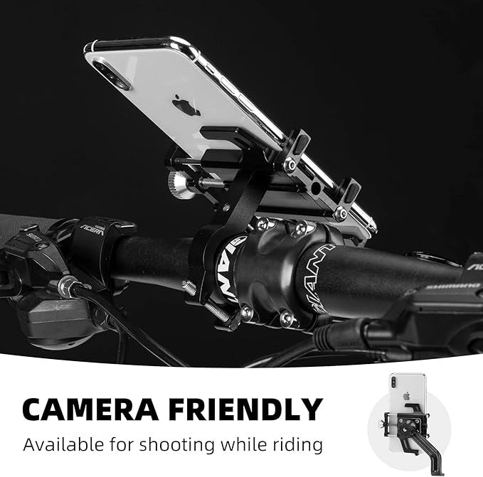 Rockbros 699-BK Aluminium Alloy Cykel Telefonholder - sort