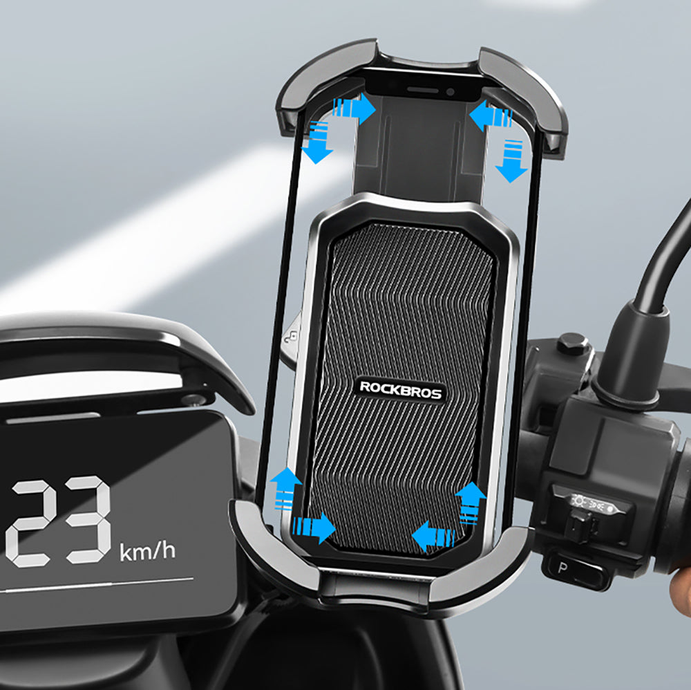 Rockbros 25210032005 Motorcycle Phone Holder for Mirror - Black