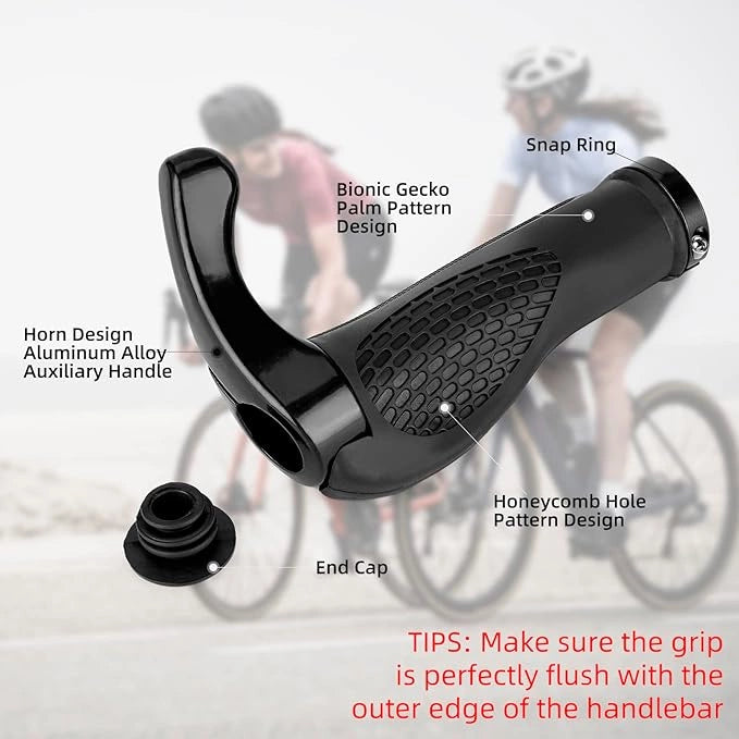 Rockbros BT1007B Cykelholder med horn - sort