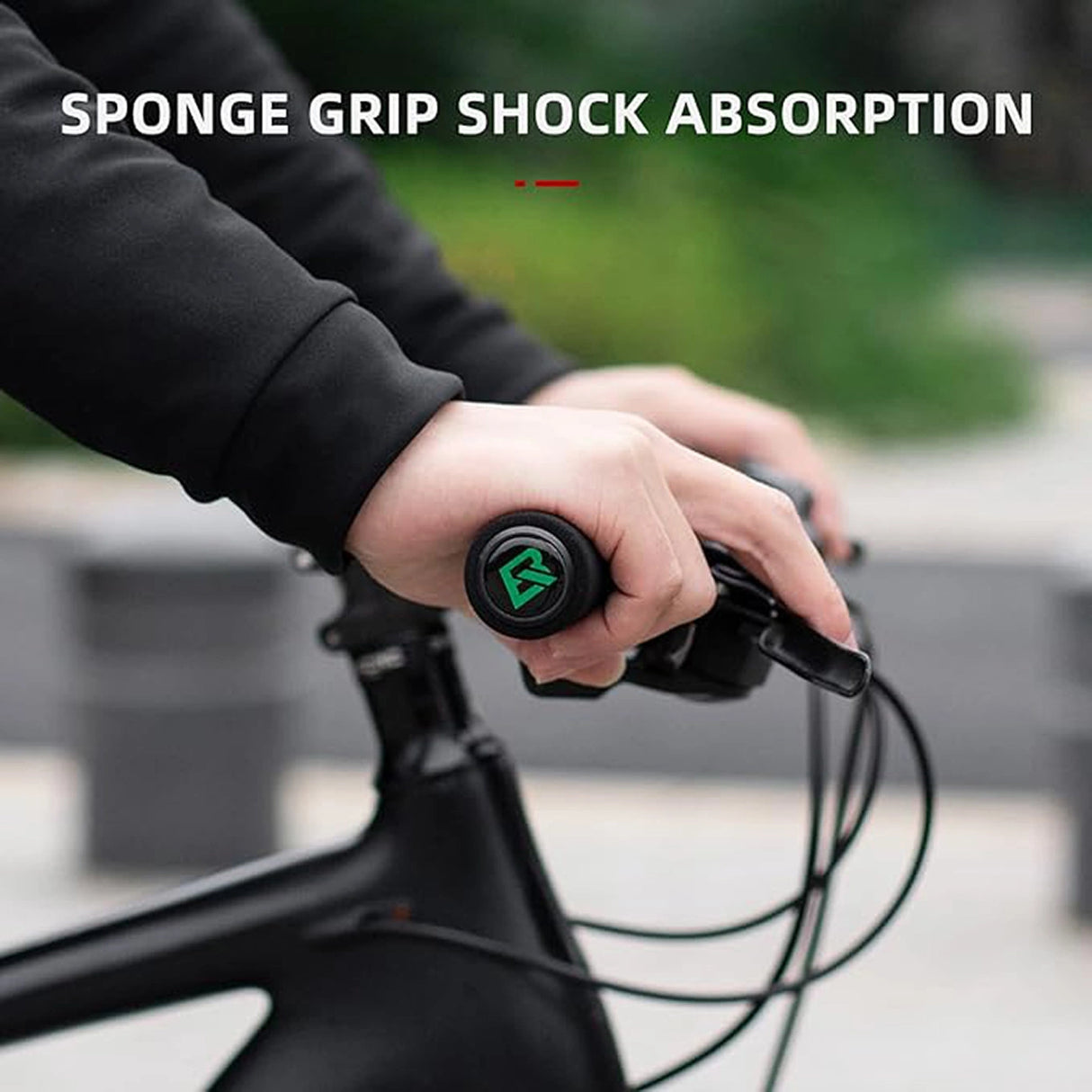 Rockbros BT1001BKBK sponge bicycle handlebar grips - black